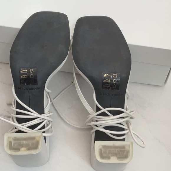 Black Suede Studio Delilah Sandal in White, Size: 8 - Picture 9 of 9
